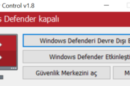 Windows Defender’i Devre Dışı Bırakma
