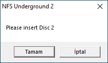 nfs underground2 insert cd sorunu ve tam ekran hatası çözümü