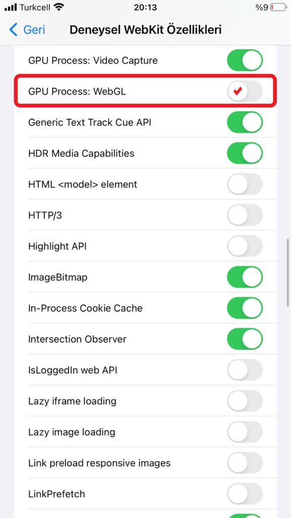 iPhone, güncelleme, Safari, siyah ekran, video, ses, çözüm.